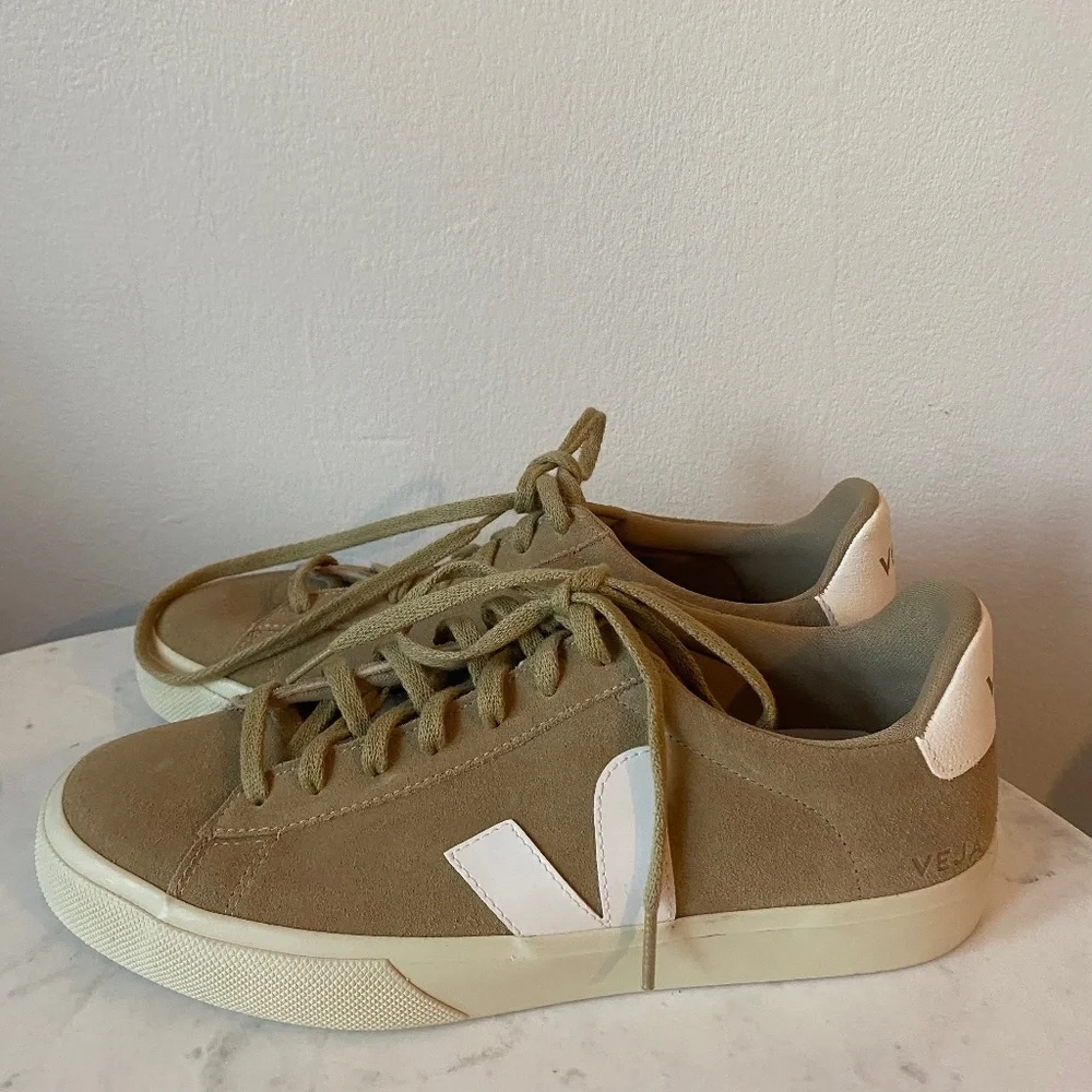 VEJA Dune White Suede Campo Sneakers - Picture 4 of 8